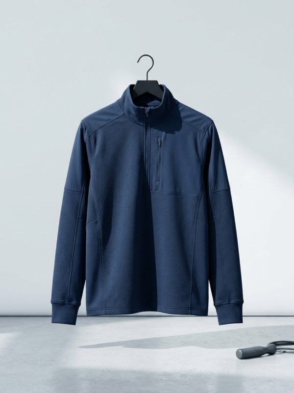 Half-Zip Grid Fleece