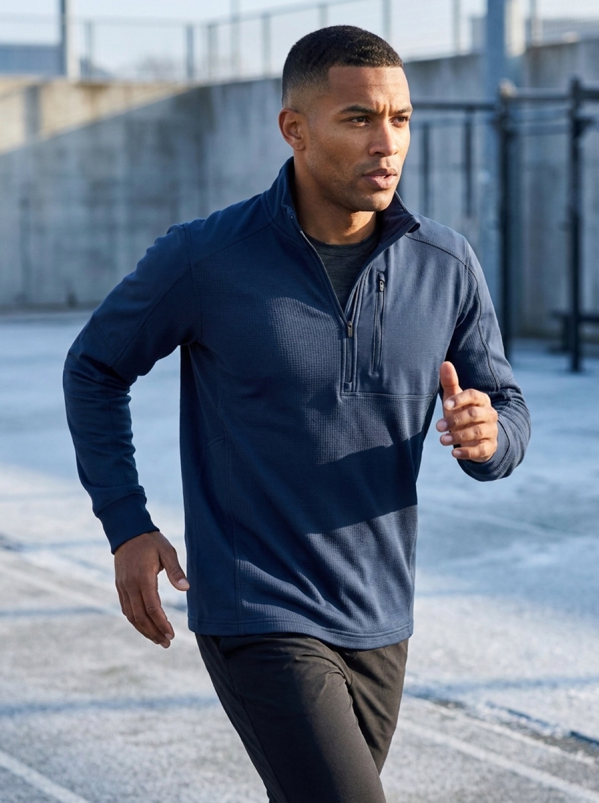 Half-Zip Grid Fleece - Image 3